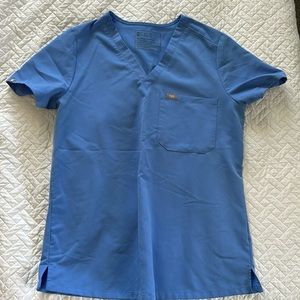 Figs scrub top - light blue -small. Great condition.